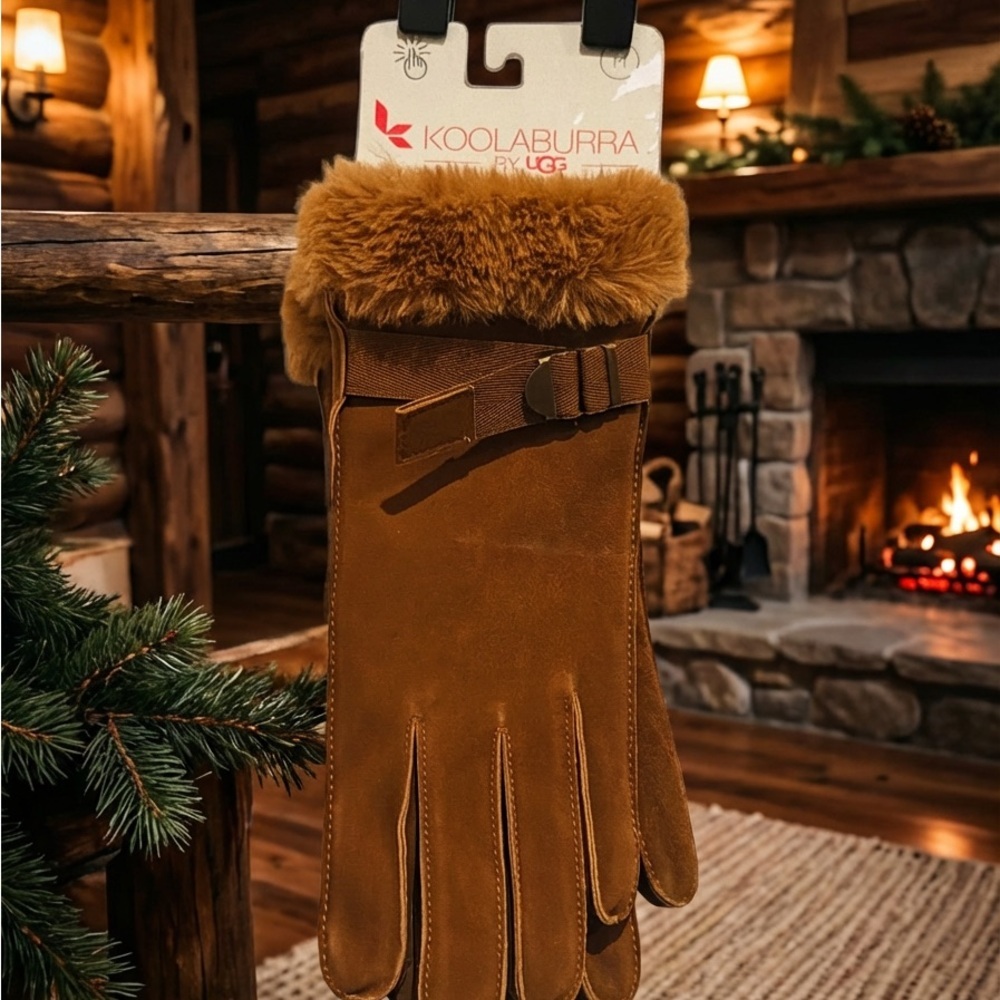 Koolaburra By Ugg Women's Brown Suede Gloves